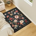 thumbnail image 3 of DUKINO 3x4 Area Rug, Lightweight Non Slip Washable Floral Rug, Indoor Low Pile & Non-Shedding Boho Design Carpets for Bedroom, Kitchen, Dining Room, Black, 3 of 8