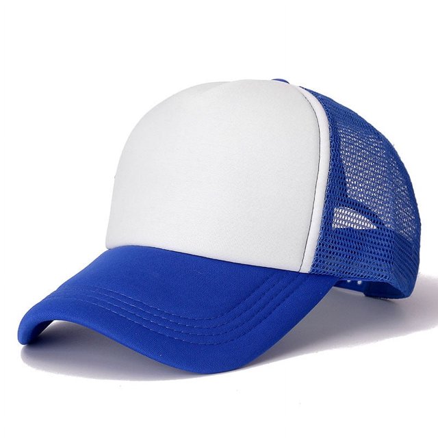 Sombrero para el sol de color a juego, sombrero de trabajo para camión, sombrero de voluntario, sombrero de red con esponja y lengua de pato