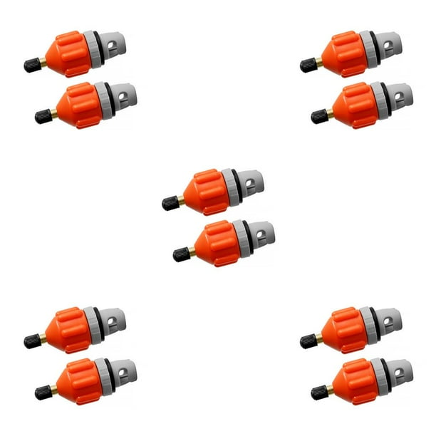 Kenally Paquete de 2 válvulas de aire, adaptador de bomba SUP inflable, reemplazo de adaptadores portátiles de goma de cobre, convertidor de barcos, Type2 NO2 Kenally CBP214682