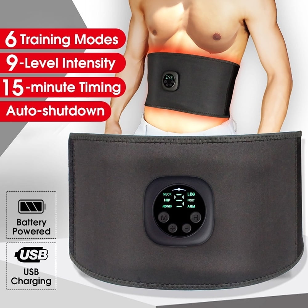 USB Charging ABS Stimulator EMS Muscle Training Toner Abdominal Belt Unisex Gift 