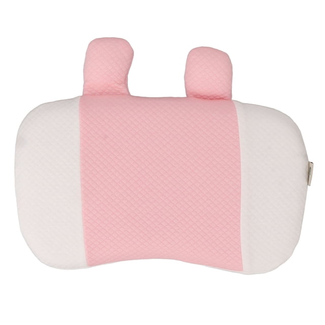 Almohada para bebé, almohada para dormir para recién nacido, transpirable, de seda helada, color rosa, bonito, para bebés de 0 a 6 años