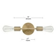 thumbnail image 3 of Globe Electric Alexandria 2-Light Matte Brass Reversable Vanity Light, 51736, 3 of 7