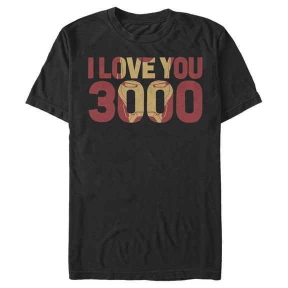 Men's Marvel Iron Man Forever Love 3000  Graphic Tee Black 4X Large