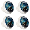 thumbnail image 2 of 4 Pcs Round White Knobs for Kitchen Cabinet Cupboard Dresser Bookcase Sea Turtle Drawer Pulls Handles Home Decor, 2 of 8
