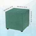 thumbnail image 2 of Square Ottoman Cover 18x18x18inch Polyester Ottoman Slipcovers, Green, 2 of 6