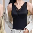 thumbnail image 2 of asjyhkr Tank Tops for Women Fleece Thermal Undershirt Casual Daily Fall Winter Baselayer Sleepwear Tops with Built in Bra(3X-Large,Black), 2 of 5