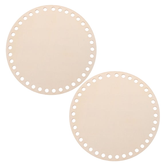 LOLIPPYY Easy Assembly Light Yellow Wooden Crochet Base for DIY Basket and Weaving Crafts