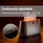 Stadler Form Ben humidifier and aroma diffuser, ultrasonic nebuliser for rooms of up to 270 sq. ft., incl. open fire effect, black
