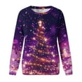 thumbnail image 3 of Christmas Sweatshirts for Women 2025 Long Sleeve Crewneck Xmas Holiday Graphic Sweatshirt Pullover Tops, 3 of 5