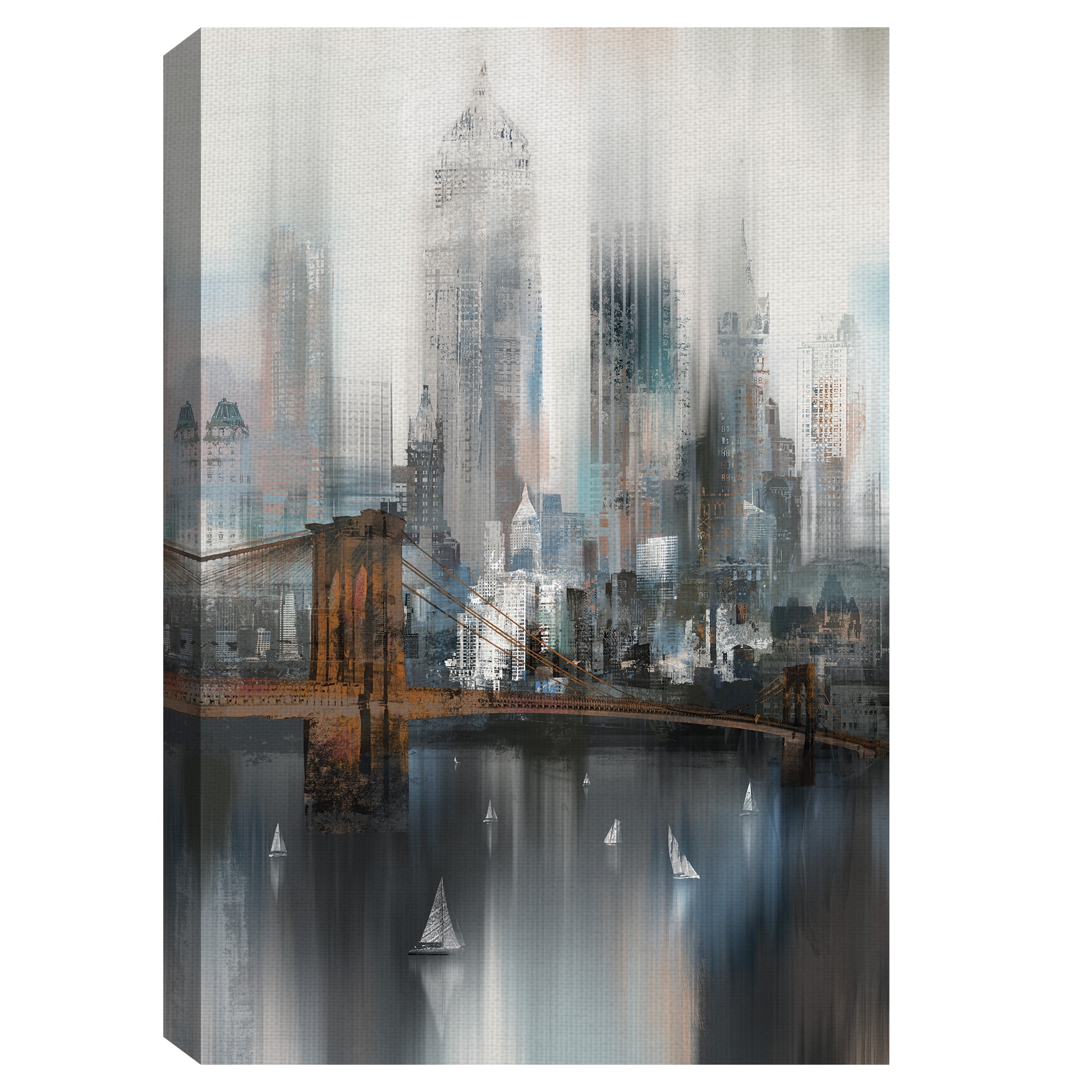 Masterpiece Art Gallery Cityscape NYC by Willowbrook Fine Art Canvas Art Print 24" x 36"
