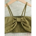 thumbnail image 6 of Aojekbee Little Girl Pants Outfit Bowknot Cami Tops with Elastic Waist Tiered Wide Leg Trousers 2Pcs Summer Clothes, 6 of 10
