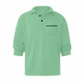 thumbnail image 4 of Fabrcox Slim Fit Polo Shirts for Men Long Sleeve Collared T Shirts with Pocket Casual Fashion Pullover Basic Polo Shirts,Green XL, 4 of 5