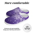 thumbnail image 6 of Lsque Snowfall Sky White Purple Pattern Womens Comfort Cotton on Scuff With Memory Foam and Anti-skid Sole Slipper-39/40, 6 of 7