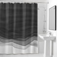 thumbnail image 2 of Black Gradient Shower Curtain, Watercolor Abstract Black Gradient Water Ripples Waterproof Shower Curtain Set with 12 Hooks Lightweight Bath Curtains Fabric Bathroom Decor 60x72 Inches, 2 of 9