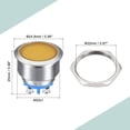 thumbnail image 2 of Uxcell M22 12V Panel Mount Waterproof Metal LED Indicator Signal Light Yellow, 2 of 5