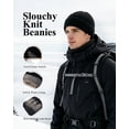 thumbnail image 7 of Vbiger Adult Winter Knitted Set, 3 Pieces Universal Warm Knitted Hat Scarf Gloves Set, Beanie Hat Circle Scarf Touchscreen Gloves Set for Men Women, Black, 7 of 7