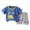 B0309-Dark Blue, variant on NIEWTR Toddler Baby Boy Clothes Embroidered Print T-Shirt and Striped Shorts 2 Piece Outfit Set For 18-24 Months 2t 3t 4t 5t 6t Summer Pjs kids,3-4 Years