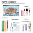 thumbnail image 4 of Hirioo Animals on Noah's Ark for Paper Reusable Cosmetic Bag Zipper Encouragement Travel Pouch Toiletry Bag for Women Girls, 4 of 7
