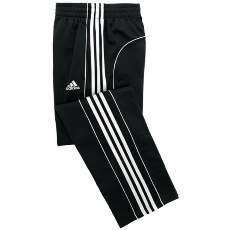 Adidas Boys Fleece-Lined Athletic Warm-Up Track Pant (Black/White, L-14/16)
