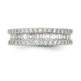 thumbnail image 4 of 14K White Gold Wedding Diamond Baguette Round Ring Band, Size 7, 4 of 7