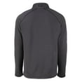 thumbnail image 3 of Men's-Cutter & Buck  Heather Black Orlando City SC Peshastin Eco Fleece Recycled Raglan Half-Zip Top, 3 of 3