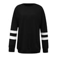 thumbnail image 6 of WTXUE Long Sleeve Shirts for Women Color Block Comfy Crewneck T Shirt Basic Tees Loose Casual Blouses Oversized Tunic Tops Patchwork Blouse Fall Outfits 2026 Trendy Spring Clothes Black L, 6 of 6