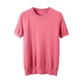 thumbnail image 4 of Active Tops Women Compression Shirt Long Sleeve Loose Fit Short Sleeve Women Ringer Tee Casual Workout Tops Women Summer T Shirts Shirts Women Raglan Shirts for Women Ladies Shirt Pink S, 4 of 4