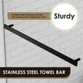 thumbnail image 3 of Altair 64" W x 76" H Framless Bypass Shower Door - Matte Black, 5/16" Clear Tempered Glass, 3 of 14