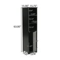 thumbnail image 5 of Modern Tall Slim Bathroom Storage Cabinet with Door and 3 Shelves, Freestanding Linen Closet for Small Bathrooms, 15" W x 15.75" D x 63" H, Black, 5 of 9