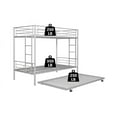 thumbnail image 4 of BTMWAY Twin Over Twin Bunk Bed with Trundle, Metal Bunk Beds Frame with 2 Side Ladders, Convertible Bunk Bed with Safety Guard Rails, No Box Spring Needed, Silver, 4 of 11
