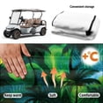 thumbnail image 5 of Bulopur Palm Tree Club Car Golf Cart Seat Covers Soft Golf Cart Seat Towel Blanket with 4 Front Pockets& Nonskid Bottom Fits for EZGO, Yamaha, Club Car, 5 of 8