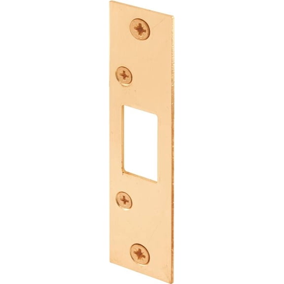 Deadbolt Strike, 4-7/8 in., Brass Plated