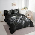 thumbnail image 3 of Feelyou Wildlife Wolf Bedding Comforter Set 7 Pieces, Wildlife Animal Full Bedding Set, Mystic Galaxy Moon Reversible Fitted Sheet Flat Sheet, Lightweight Room Decor, 3 of 7