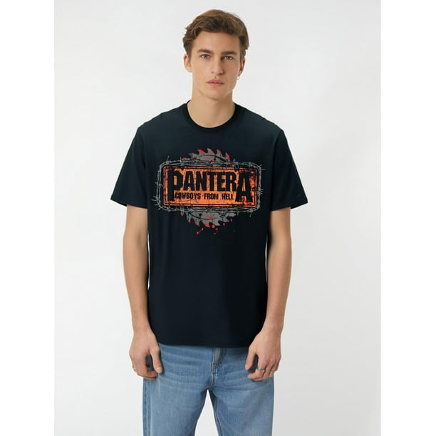 Playera Crusher para HombrePantera Official Cowboys From Hell Saw Logo T-Shirt Selected pure cotton interesting design DIY short sleeve t-shirt for men, soft and breathable, suitable for all seasons