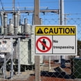 thumbnail image 7 of Industrial Caution Sign No Trespassing Sign (No trespassing) 8 in" x 12 in" UV Resistant Indoor Outdoor Workplace Industrial Caution Danger Warning SIgn, 7 of 7