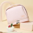 thumbnail image 2 of TISHITA PU Leather Makeup Bag Case Cosmetic Storage Bag Portable Travel Toiletry Bag for Pink, 2 of 8