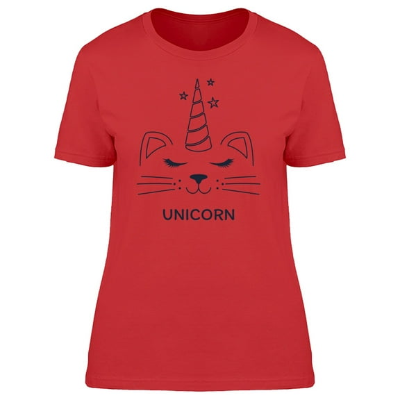 Unicorn Cat Cool Horn Tee Women's -Image by Shutterstock