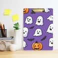 thumbnail image 2 of FORMRS Acrylic Clipboard with Low Profile Clip Standard A4 Letter Size, 12.5" x 9", Halloween Ghosts Purple, 2 of 8