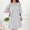 thumbnail image 2 of StSilkitty Robes for Women Lightweight Long Sleeve Loungewear Fall Winter Solid Color Comfy Bathrobe House Coats, 2 of 7