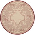 thumbnail image 2 of SAFAVIEH Courtyard Claire Rooster Indoor/Outdoor Area Rug, 6'7" x 6'7" Round, Natural/Red, 2 of 7