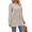 06-Khaki, variant on Women's Knitted Mid-Length Coat Round Neck Solid Color Pocket Warm Pullover Sweater 06-Khaki M