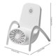 thumbnail image 4 of Kearding Mini ventilador con carga USB, soporte para teléfono móvil de escritorio, ventiladores para silla, herramientas de refrigeración portátiles Electrodomésticos Blanco Kearding HA059976-01B, 4 of 6