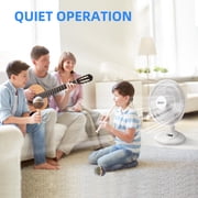 BEYOND BREEZE Oscillating Table Fan 12-Inch, Quiet 3-Speed Portable Small Desk Fan with Adjustable Tilt and Safety Grille, Ideal for Bedroom, Office, Home