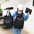 thumbnail image 3 of Fashion Style Multifunctional Large Capacity Canvas Four-piece Bag 4packs Holiday Gifts Black, 3 of 7