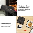 thumbnail image 2 of Dreamtimes Black Reindeer Mothers day Kitchen Apron,Oven Mitt,Pot Holder,Towel,Birthday Gifts Set for Mom Wife Grandma, 2 of 6