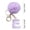 E, variant on 26 Letter Purple Pom Pom Initial Keychain - Faux Fur Ball Alphabet Key Ring with Glitter Acrylic Charm, Backpack Keychain Gift for Purse Handbags Mobile Phone