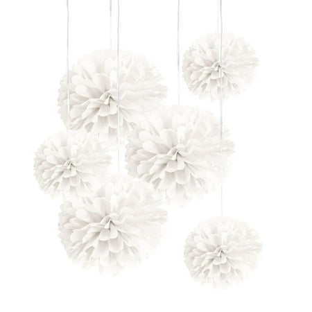 UPC: 0191518434057 | White Paper Pom Poms By Celebrate It™