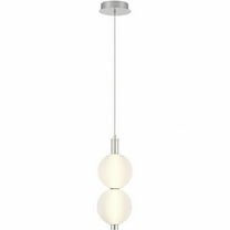 47190-023-Eurofase Lighting-Palmas - 23W 2 LED Pendant-16 Inches Tall and 6 Inches Wide-Nickel Finish