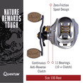 thumbnail image 4 of Quantum Vapor Baitcast Fishing Reel, Size 100 Reel, Right-Hand Retrieve, Silver, 4 of 8