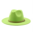 thumbnail image 2 of Lroveb Womens Cowboy Hats Western Hat Women Classic Roll Up Buckle Belt Retro Wide Brim Fedora Hat, 2 of 4